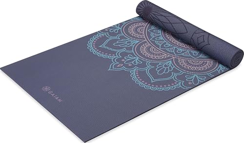 Image of Gaiam Yoga Mat - Premium 6mm Print Reversible Extra Thick Non Slip Exercise & Fitness Mat for All Types of Yoga, Pilates & Floor Workouts (68 inch x 24 inch x 6mm Thick)