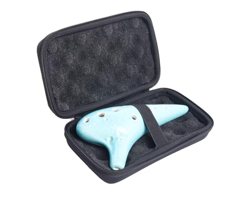 inDomit Hard EVA Case for 12 Hole Ocarina, Shockproof Waterproof Traveling Portable Case