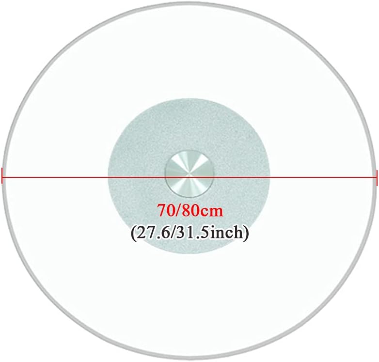 Tempered Glass Rotating Turntable, Bearing Capacity 150KG Silver Sand Lazy Susan, 300° High Temperature Resistance, Edge Grinding Treatment