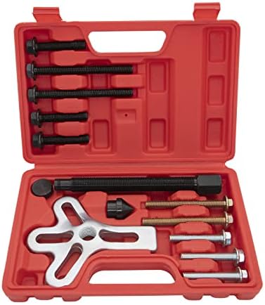 VQL Harmonic Balancer Steering Wheel Puller Kit (13 Piece) with Blow-Molded Case Use for Removing Harmonic Balancers, Gear Pulleys, Steering Wheels and Crank Shaft Pulleys