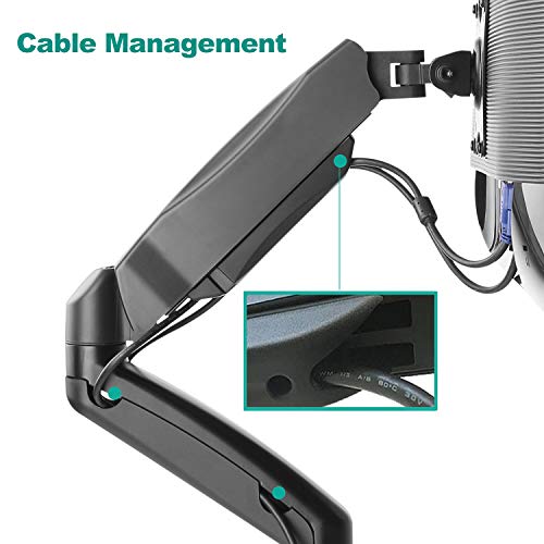 image for WALI Single LCD Monitor Fully Adjustable Gas Spring Desk Mount Fit 1 S