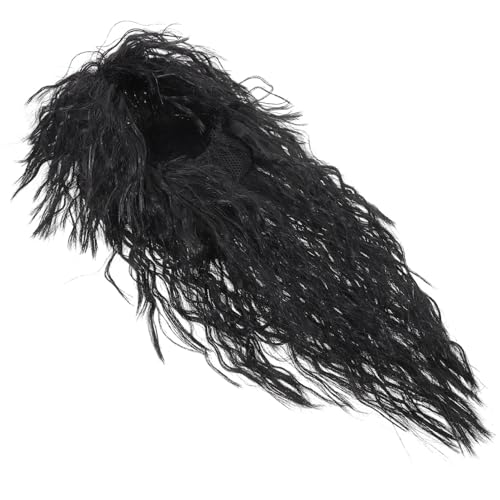 GALPADA Peluca Larga y Rizada Rockera Ideal para Disfraz De John Travolta y Fiestas