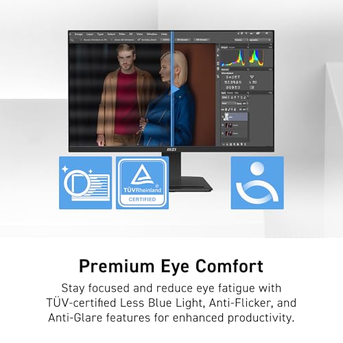 Image of msi PRO MP273Q E7 27-inch IPS 2560 x 1440 (QHD) Computer Monitor, 75Hz,Adaptive-Sync, HDMI, DP Port, VESA Mountable, Tilt, Speaker, 1ms, Black