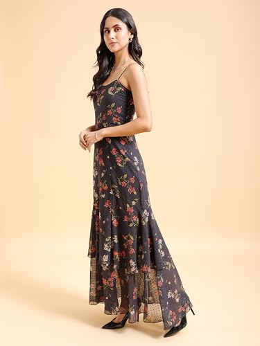 Image of Tokyo Talkies Women's Sleeveless Shoulder Straps Printed Dresses | Stylish| Casual
