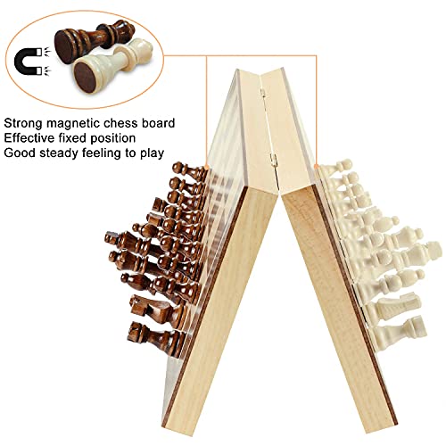 Leap Classic Chess Clock Wooden Appearance And Magnetic Wooden Chess Set 15’’ Inches Chess Board Set Bundle #TOP2