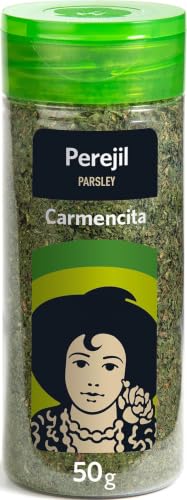 Carmencita Perejil, Hierba Aromática, Sin Gluten, Hostelería 50 g | Hierba Aromática Deshidratada para Pescados, Sopas, Tortillas, Salsas Verdes, Aliños, Formato Hostelería