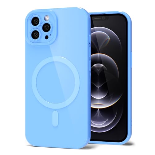 Coque iPhone 12 Pro mignonne pour femme silicone bleu