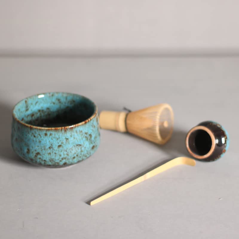 Juego de Matcha de esmalte de cerámica, batidor de bambú seguro, juegos de té de cucharadita, tienda de bebidas para interiores, herramientas para hacer té, accesorios de cumpleaños