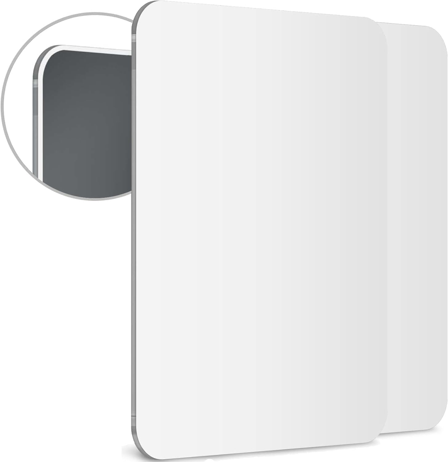Mavoro 7x9 Magnetic Locker Mirror | Acrylic - Unbreakable | Sleek Frameless | Glassless Safety | Suitable for School lockers, Refrigerators, Locker Accessories, Office cabinets (2 Pack)