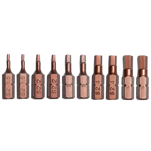 Image of Taparia Make, 25mm Insert Bits of 1 /4 inch Hex Shank, S2 Grade, Of Tip Size - Hex 1.5, 2, 3, 4, 5mm Suitable for DIY, Home, Professional & Industrial Applications