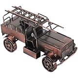 Objet de collection idéal : ce modèle de camion de pompiers fait office de statuette vintage en métal moulé sous pression ou de maquette ancienne, enrichissant ainsi votre collection. il peut également servir de décoration intérieure ou de camion vintage en métal