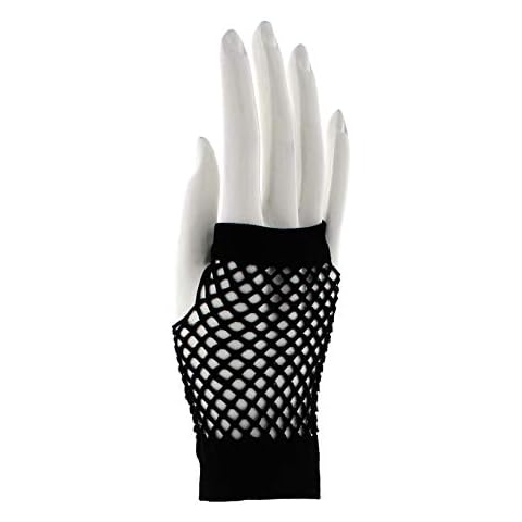 Runway Splash Zac's Alter Ego Short Fishnet Fingerless Gloves Fancy Dress 80's Cover