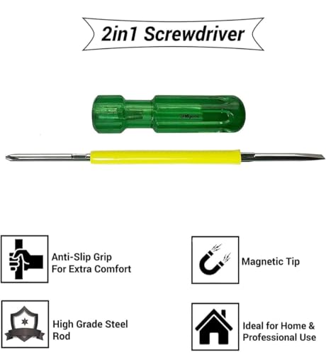 Image of Pack of 5, 1 pcs. Combination Plier 200mm, 1 pcs Wire Stripper 130mm, 1 pcs LIne Tester, 1 pcs Nose Plier, 1 pcs. 2in1 screwdriver, Cutting Plier For Home usesNPSS -10