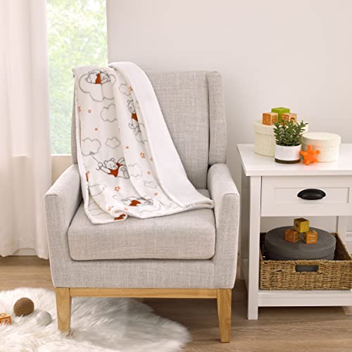 Image of NoJo Disney Winnie The Pooh Red and White Clouds Super Soft Sherpa Baby Blanket