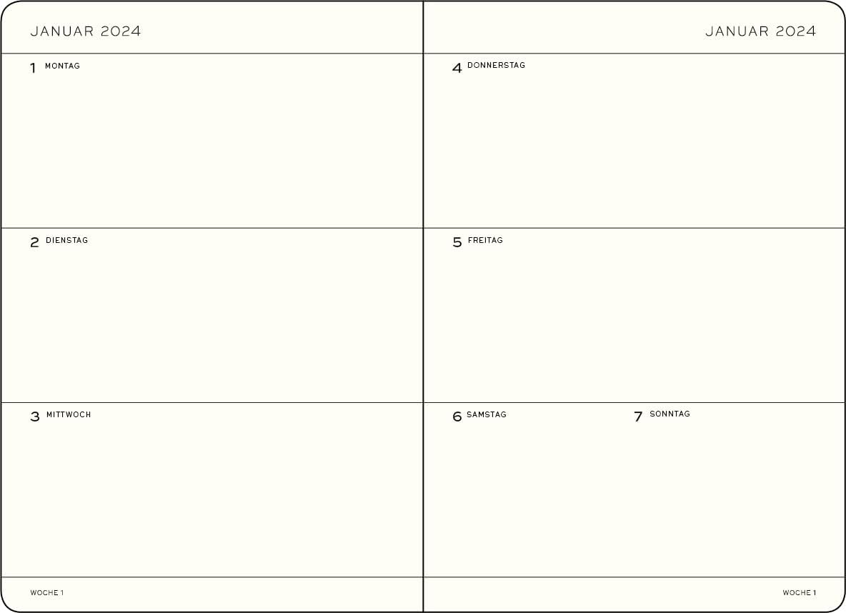 LEUCHTTURM1917 367661 Weekly Planner Medium (A5) 2024, Soft Cover, Sage, German, 12 Months