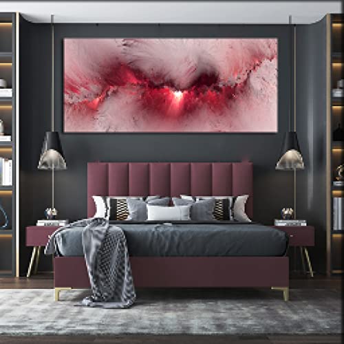 Tableau nuage abstrait moderne pour habiller un grand mur sans cadre