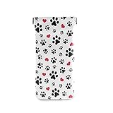 JUAMA Dog Cat Paw Heart Love Puppy Foot Print Sunglasses Case Eyeglasses Pouch Soft PU Leather Goggles Case Glasses Cases Sunglasses Holder Storage For Women Men