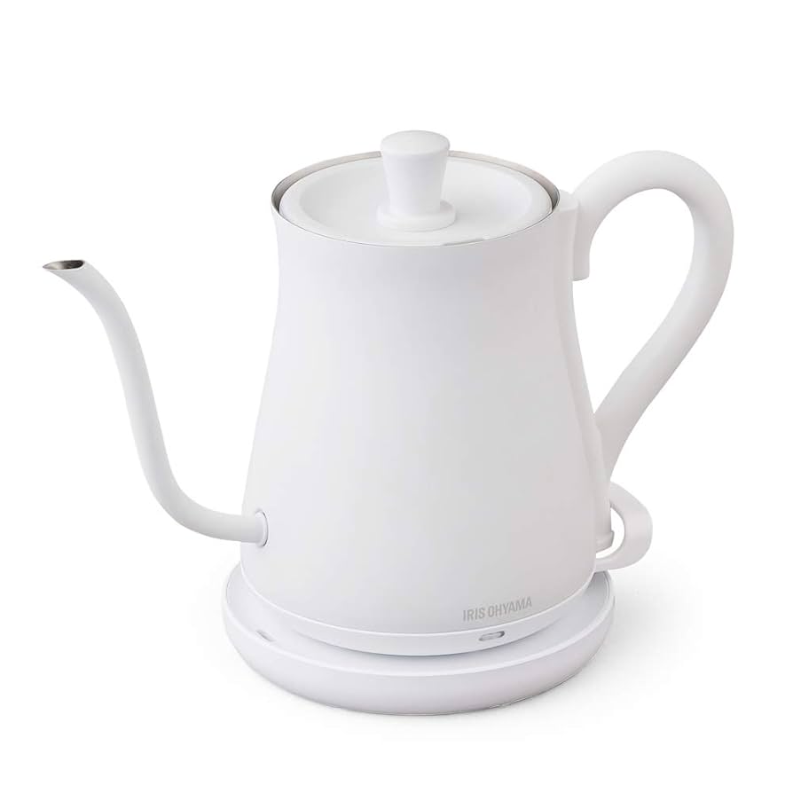 Aideas 電気ケトル ホワイト ドリップケトル 温度調節付／ホワイト／IKE-C601T-CW／アイリス