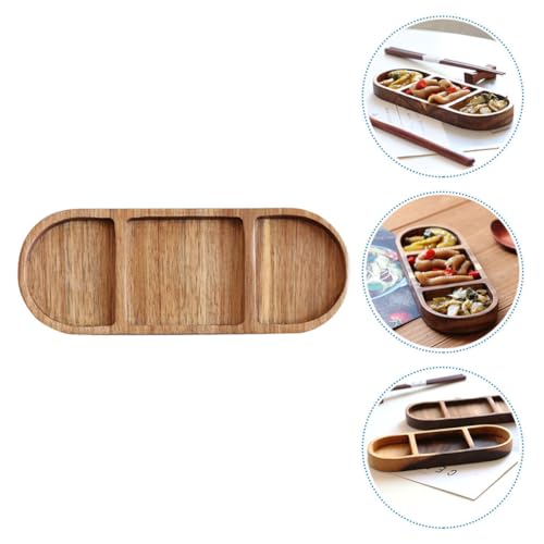 Plato Snack de Madera SOLUSTRE con 3 Compartimentos miniatura 6