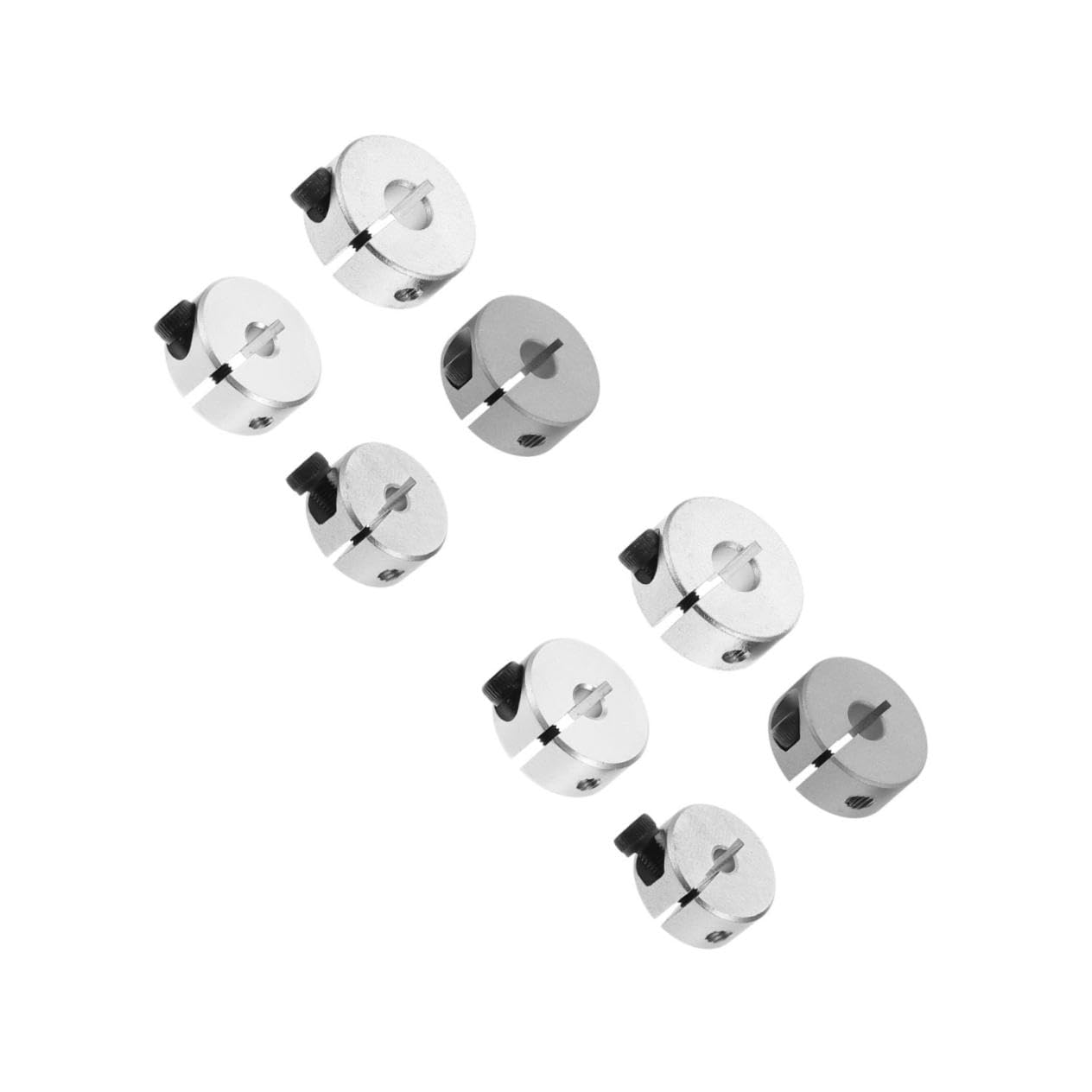 Alipis 2sets 4 Pcs Aluminum Split Type Stop Rings for Precision Fixing Machinery Lightweight and Easy Adjustments for Drill Bit Flutes Reliable with High Strength Screw 4pcs*2
