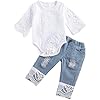 Baby Girl Clothes Outfits Toddler Infant Baby Romper Top+Jeans Clothing Set
