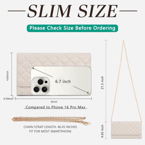 Image of U+U Small Crossbody Bags for Women, Cell Phone Purse Mini Clutch Bag with Removable Chain, Card Slots - Lightweight Purse