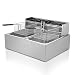 Autocompra Freidora Eléctrica 20L 5000W Freidora Industrial Acero Inoxidable para Patatas Fritas...