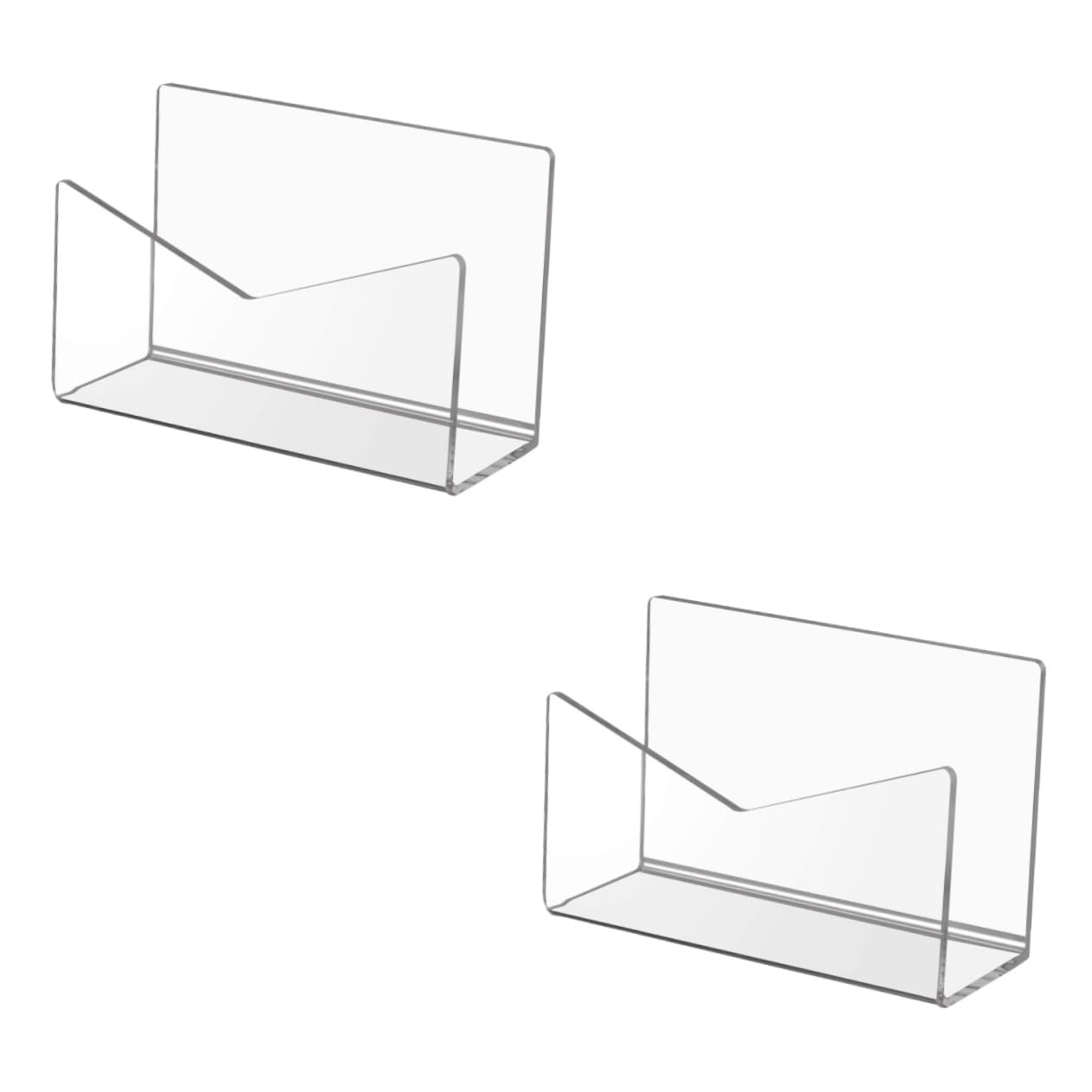 Veemoon 2 Piezas Organizador Acrílico de Escritorio Transparente para Cartas y Correspondencia Soporte de Almacenamiento Multifuncional para Oficina y