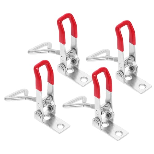 HEMOTON Loquets à Bascule Réglables Capacité 360 Galvanisé Lot de 4 Mécanisme de Serrage Robuste pour Portes et Armoires pour Boîtes et Coffres