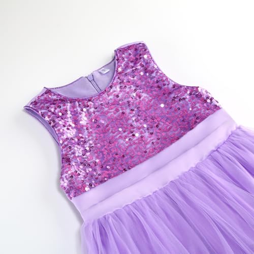Flower Girls Sequin Dress Girls Dresses Birthday Princess Dress for Wedding Tulle Pearl Sleeveless Party Pageant3