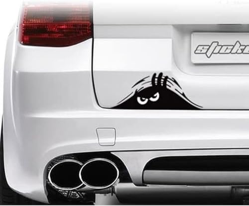 Image of Black Monster Bumper Sticker Funny Peeking Monster Car Decal for Bumper Car Trucks Motorcycle Laptop Decor(11x4.25 inches, 3Pcs)