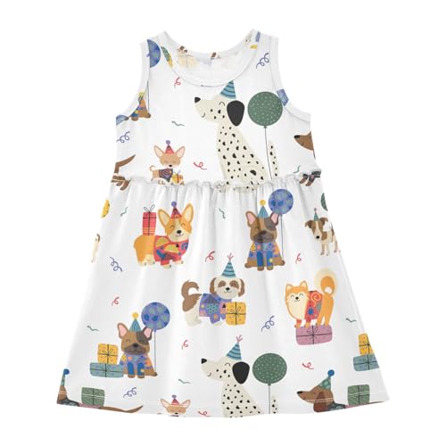 Girls Dress Sleeveless Summer Dress for Casual Home Beach Play Size 2T-8Y