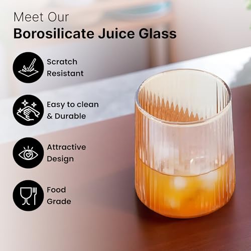 Image of UMAI Borosilicate Glass Coffee Cup (1Pcs - 260ml) | Mugs for Coffee | Coffee Glass | Tea Mug | Juice Jar | Cute Mugs | Cute Coffee Mug | Rakhi Gift for Sister | Unique Gifts (Amber)