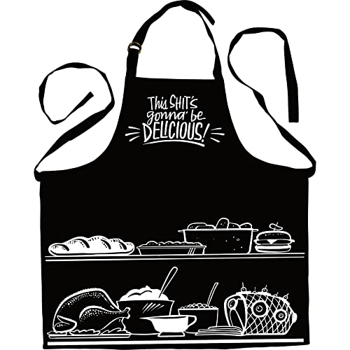 Primitives-by-Kathy-This-Shits-Gonna-Be-Delicious-Decorative-Apron Primitives by Kathy This Shits Gonna Be Delicious Decorative Apron