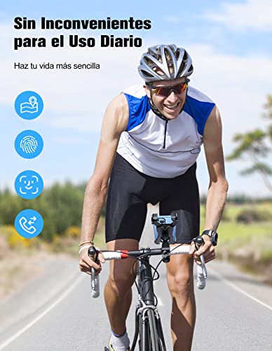 Glangeh - Soporte para teléfono móvil, Moto, Manillar Universal con rotación de 360°, Silicona, antivibraciones, Compatible con iPhone 14 Pro Max/13/12 y Otros smartphones de 4,5-7,0 Pulgadas