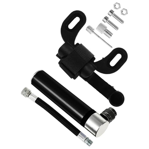 NIYANGLE Mini Bomba Portátil de Aire para Bicicleta de Alta Presión, Kit Inflador Multifuncional de Aluminio, Compatible con Válvulas Presta de Tipo Estándar, Ligera y Durable, Adecuada