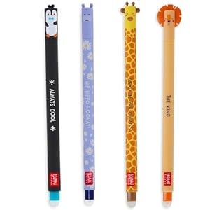 Legami Wildlife Gel-Radierstifte 4er Set