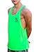Vibrha Camiseta Deportiva Sin Mangas Flúor De Hombre - Camiseta De Tirantes Bodybuilding Gym Fitness (Verde, XS)