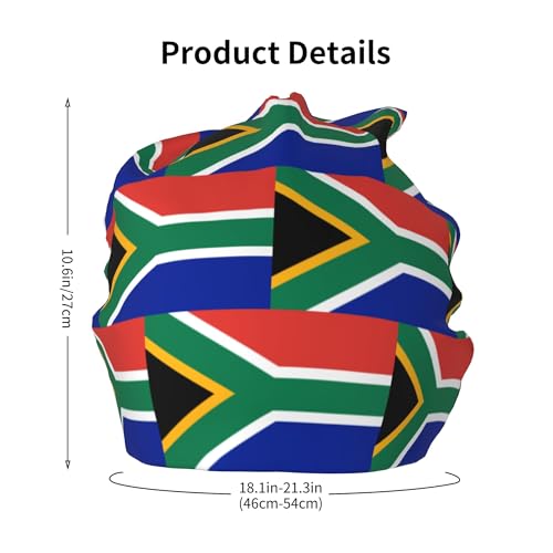 Flag of South Africa Children Hip Hop Knitted Hat Kids Elastic Leisure Knit Cap Warm Sleep Beanies Black2