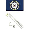 MIS 3'x5' US Navy Seal Polyester Flag and 6' Pole KIT
