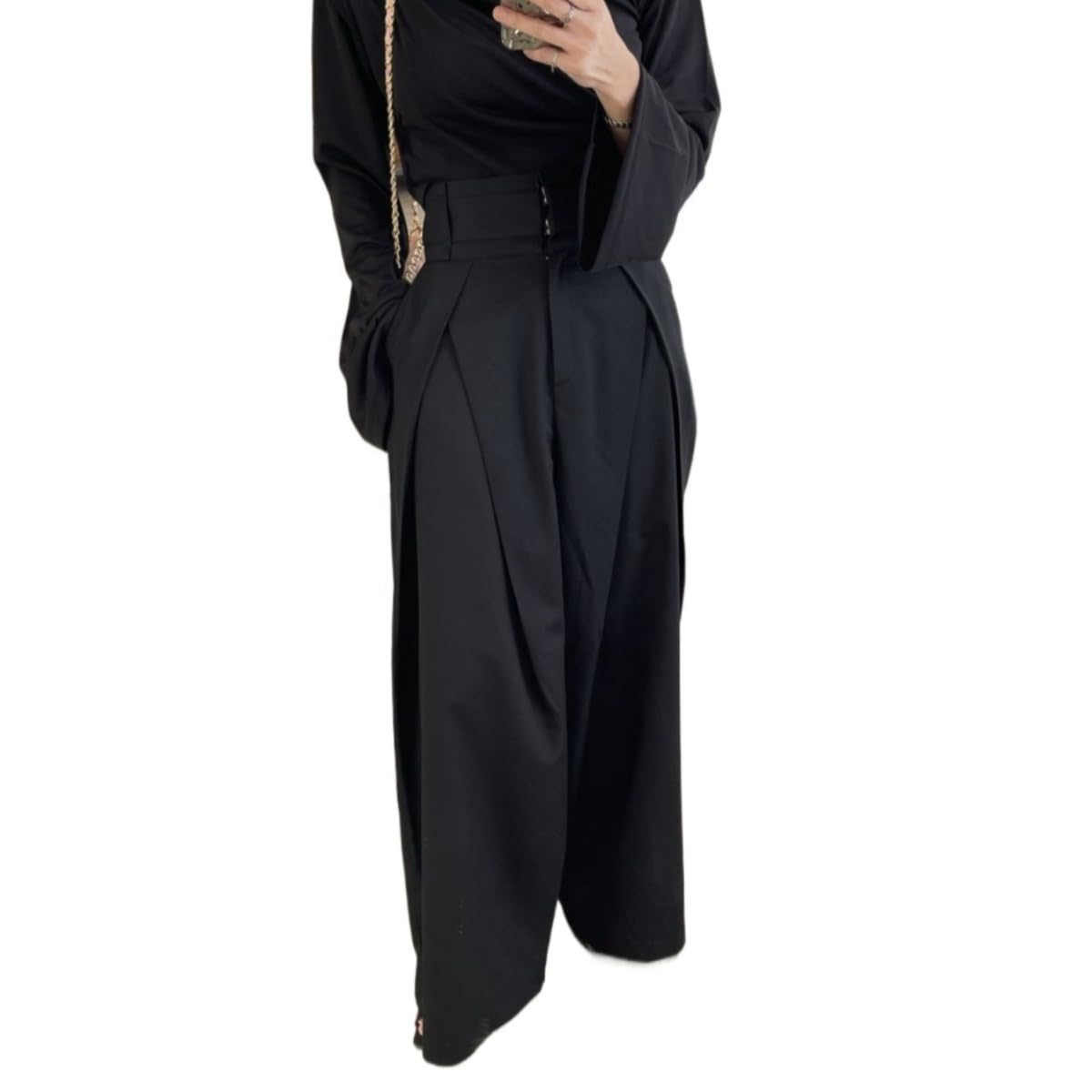 EyeWink Womens High Waisted Wide Leg Pleated Trousers Zipper Fly Business Casual Palazzo Pants with Pockets