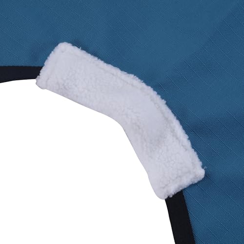 Image of LEAFOREST 1200D Pony Mini Horse Rain Sheet Waterproof Breathable Blanket | Windproof Turnout Sheet for Miniature Horses, Foals, Yearlings, Donkeys. Ideal for Stable, Paddock Blue Black 42IN