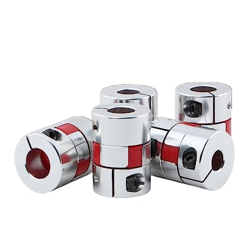 Rigid coupling,Stainless steel rigid coupling 4pcs Aluminum Flexible Shaft Coupler for Stepper Motor and Ball Screw for CNC(6.35mm to 10mm)