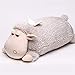 HUOQILIN Little Sheep Kuscheltier Schaf Plüschtier Große Kissen Kissen Geschenk (Color : Gray, Size : 75cm)
