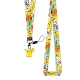 Lanyard for Key,Anime,Clip Neck ID Badge Wallet Holder Lanyard，Yellow Neck Lanyard for ID Badges,Cute Keychain, Strap Lanyard for Women Men Kids 8A