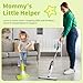 Lullulii Kids Spray Mop, Fun & Functional Toddler Mop Cleaning Set,Real Working Mini Mop, Pretend Play Toy –Includes Spray Bottle,Washable Microfiber Pads, Montessori Kids Cleaning Toy Set -Green