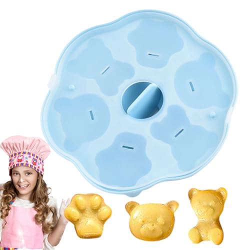 Molde de oso de silicona con 6 cavidades para chocolate, bandeja de silicona divertida para hornear dulces, galletas, decoración de pasteles, decoración de cupcakes, arcilla, resina epoxi, pasta de