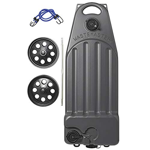 Abwassertank Wastemaster mit Rädern Grauwasser Wohnmobil Wohnwagen Caravan Boot grau 38 Liter