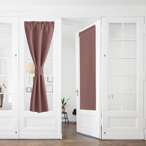 PONY DANCE Rideau Occultant - Rideaux Passe Tringle 60x240 Tenture Opaque Decoration pour Chambre/Salon/Fenetre/Porte Brise Bise Intérieurs, L 60 x H 240 cm,...