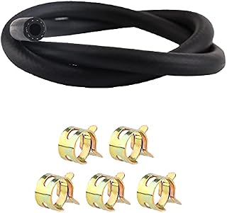 SAVITA 5/16 Inch ID Fuel Line Set, 8mm Fuel Line, 1 Meter Fuel Line with 5 Pcs Hose Clamps for Trucks, Cars, Tractors, or Small Engines